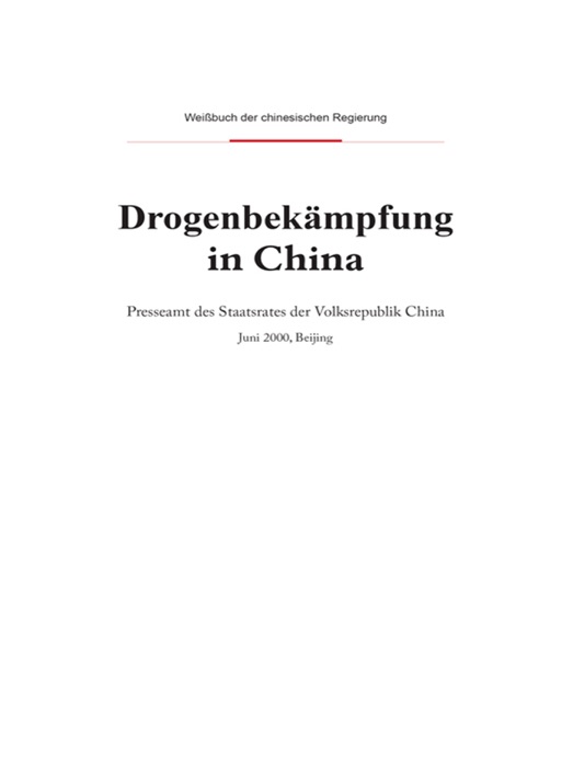 Narcotics Control in China (German Version)