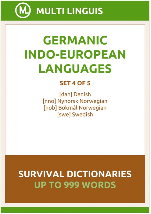 Germanic Languages Survival Dictionaries (Set 4 of 5)