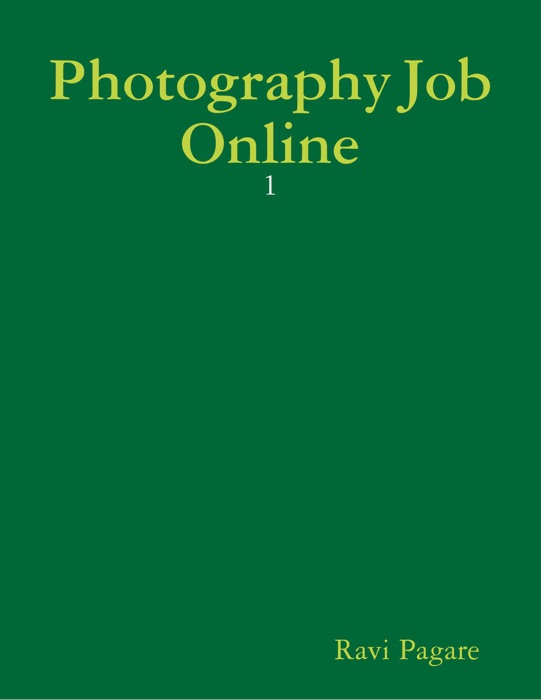 Photography Job Online - 1