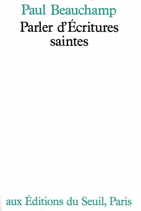 Parler d'Ecritures saintes