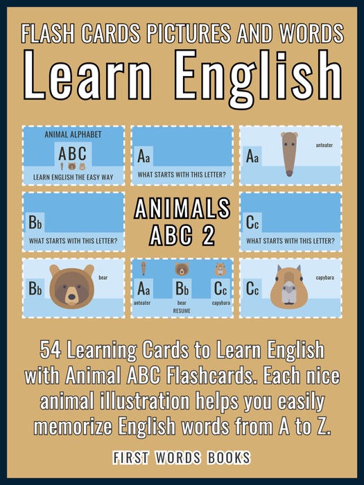 Animals ABC 2 - Flash Cards Pictures and Words Learn English