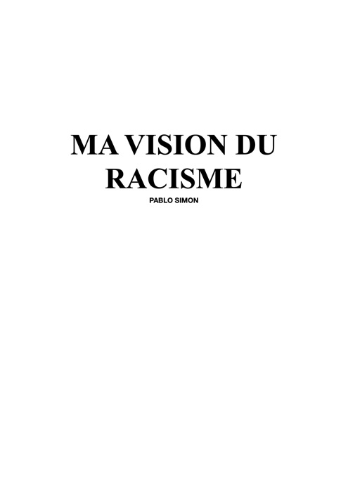 Ma vision du racisme