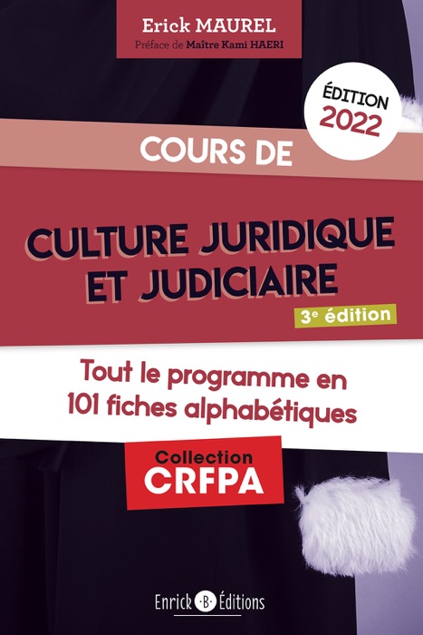 Cours de culture juridique et judiciaire 2022