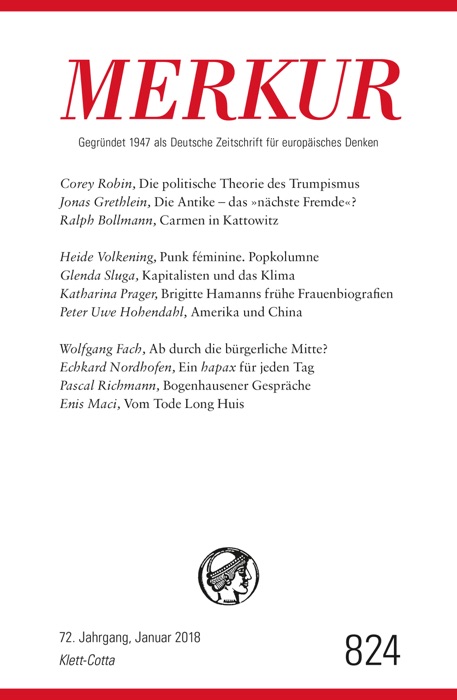 MERKUR Gegründet 1947 als Deutsche Zeitschrift für europäisches Denken - 2018-01