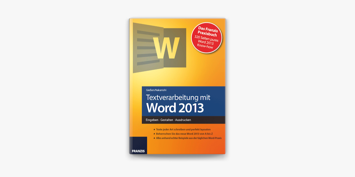 Textverarbeitung Mit Word 13 On Apple Books