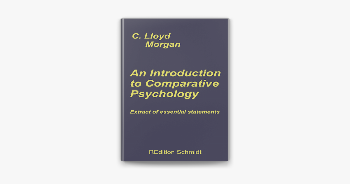 ‎An Introduction to Comparative Psychology on Apple Books