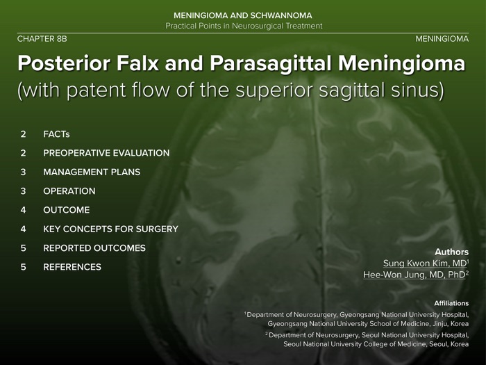 Posterior Falx and Parasagittal Meningioma