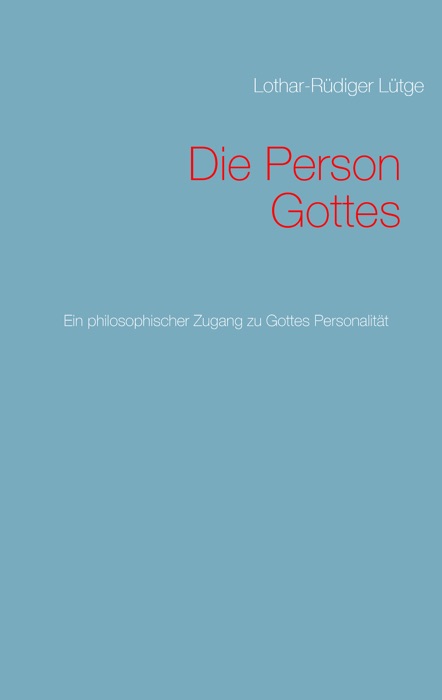 Die Person Gottes