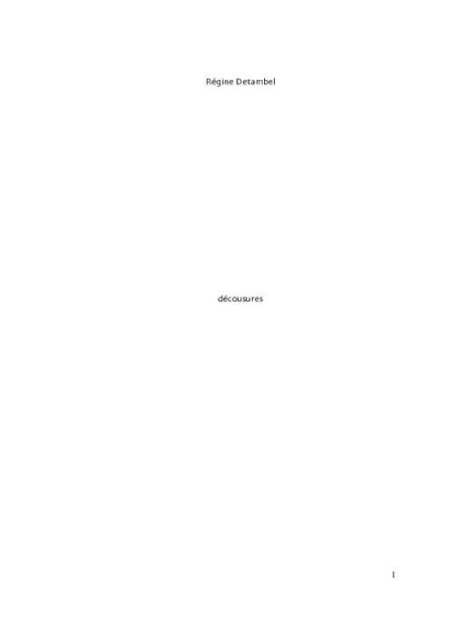 Décousures