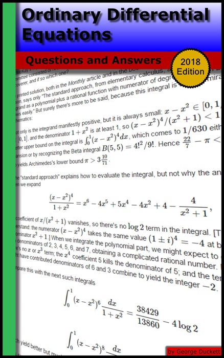 Ordinary Differential Equations: Questions and Answers