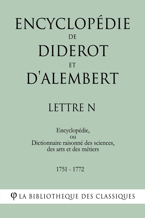 Encyclopédie de Diderot et d'Alembert - Lettre N