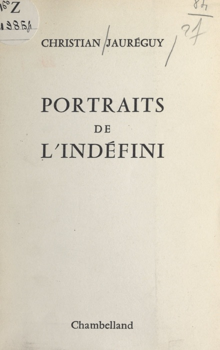 Portraits de l'indéfini