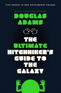 Capa do livro The Hitchhiker's Guide to the Galaxy de Douglas Adams