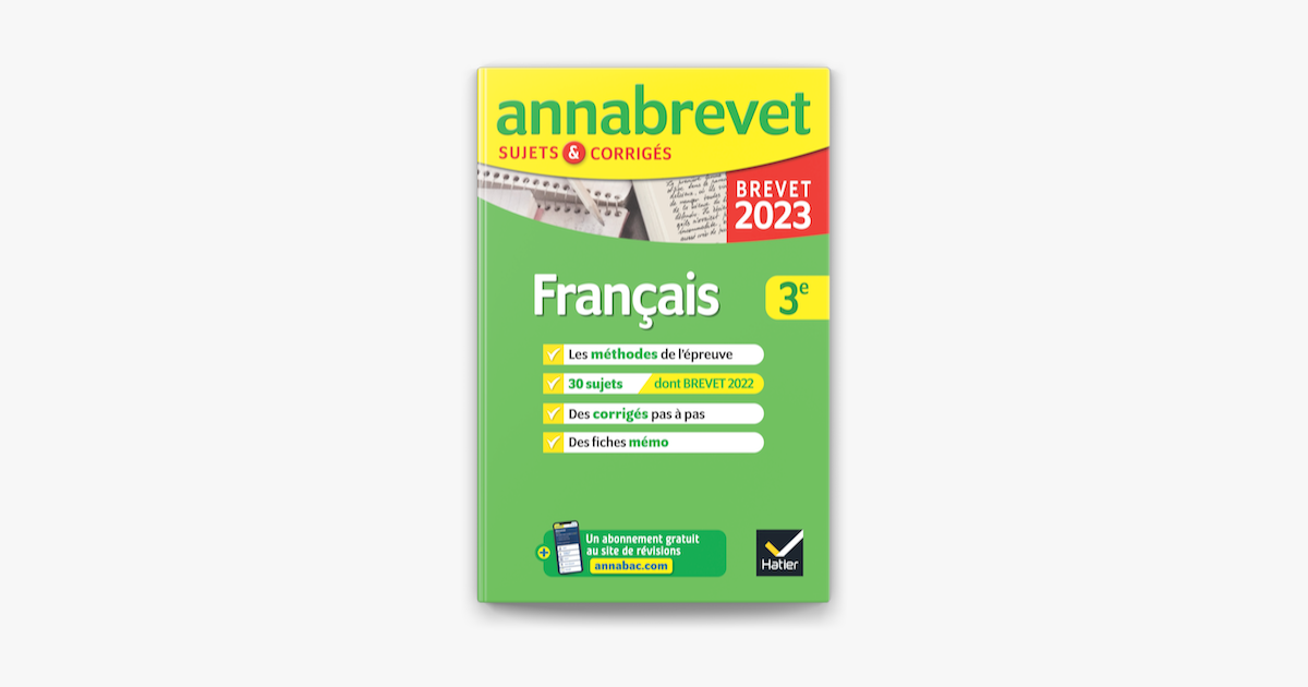 ‎Annales Du Brevet Annabrevet 2023 Français 3e On Apple Books