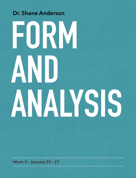 Form and Analysis Wk 2