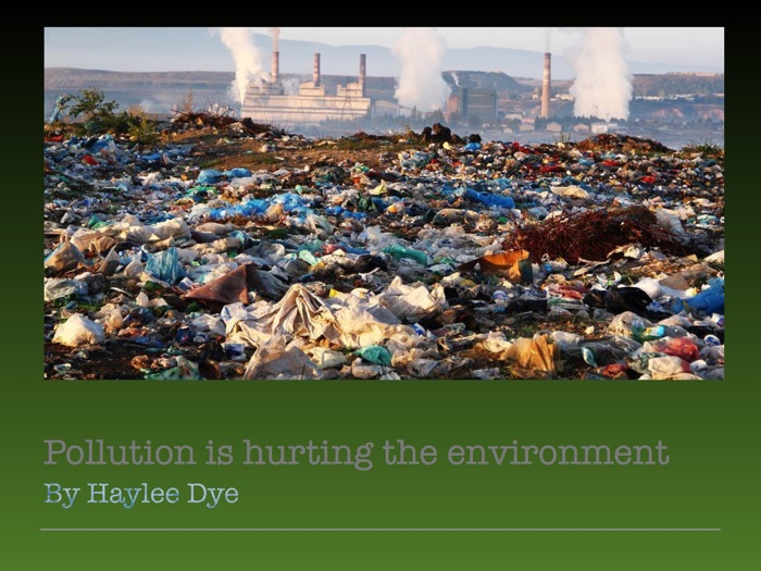 Pollution is hurting the environment