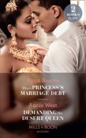 Pippa Roscoe & Annie West - Virgin Princess's Marriage Debt / Demanding His Desert Queen artwork