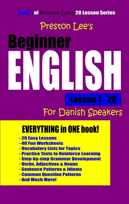 Preston Lee's Beginner English Lesson 1: 20 For Danish Speakers