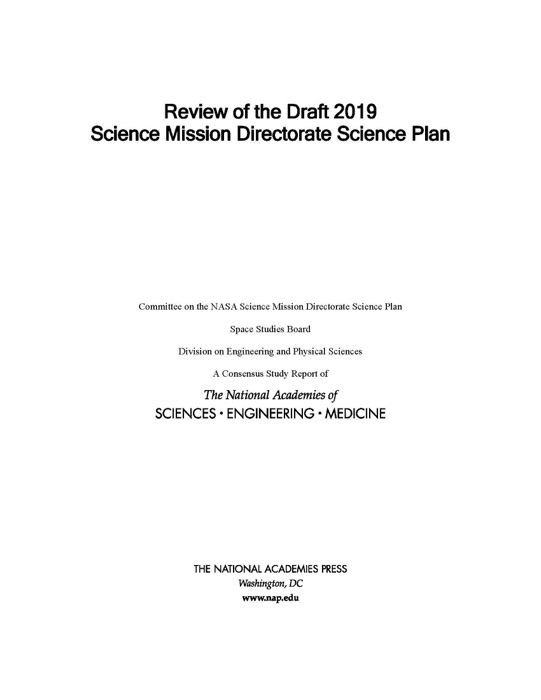 Review of the Draft 2019 Science Mission Directorate Science Plan