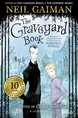 Capa do livro The Graveyard Book de Neil Gaiman