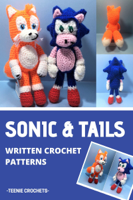 Teenie Crochets - Sonic & Tails - Written Crochet Pattern (Unofficial) artwork