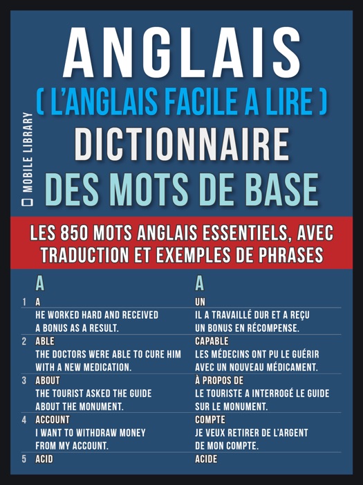 Anglais ( L’Anglais Facile a Lire ) Dictionnaire des mots de base