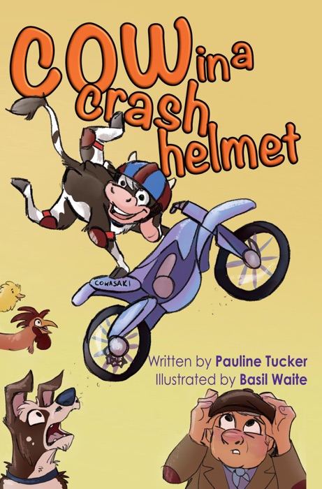 Cow in a Crash Helmet