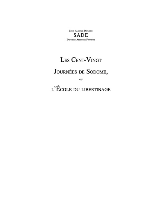 Les Cent-Vingt Journées de Sodome