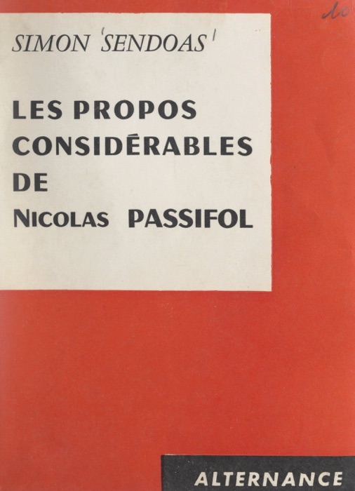 Les propos considérables de Nicolas Passifol