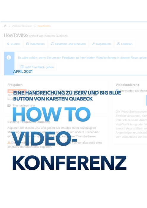 HowTo VideoKonferenz in IServ mit BBB 0.8