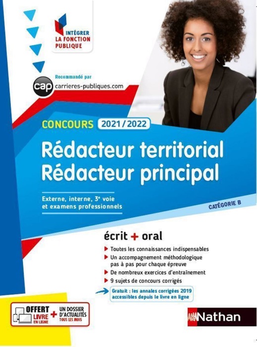 Concours Rédacteur territorial et Rédacteur principal 2021/2022 - Catégorie B E-PUB 2021