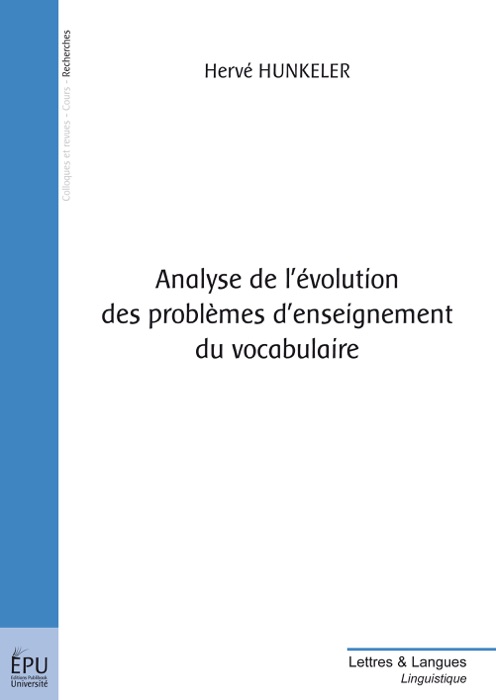 Analyse de l'évolution des problèmes d'enseignement du vocabulaire