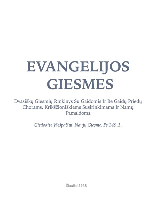 EVANGELIJOS  GIESMES