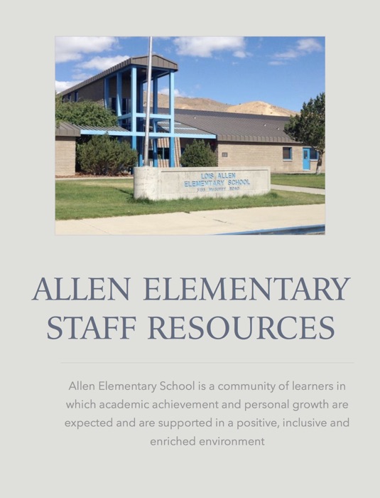 Allen Elementary Staff Resources