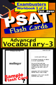 PSAT Test Prep Advanced Vocabulary 3 Review--Exambusters Flash Cards--Workbook 3 of 6 - PSAT Exambusters