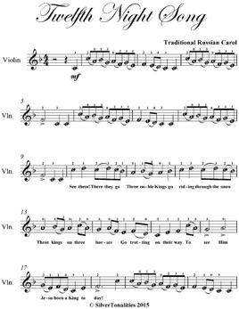 Twelfth Night Song Easy Violin Sheet Music On Apple Books