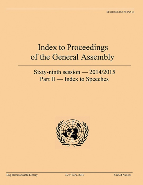 Index to Proceedings of the General Assembly 2014/2015. Part II