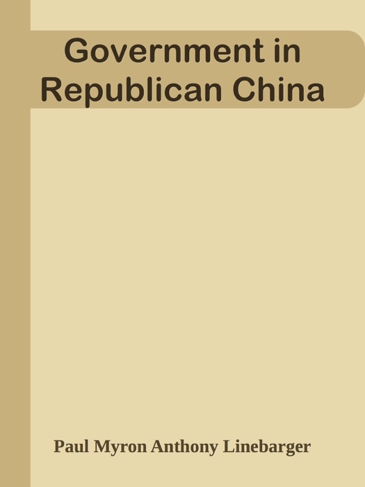 Government in Republican China