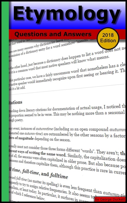 Etymology: Questions and Answers