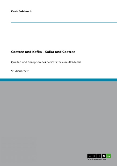 Coetzee und Kafka