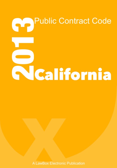 California Public Contract Code 2013