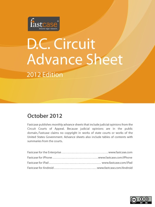 D.C. Circuit Advance Sheet October 2012