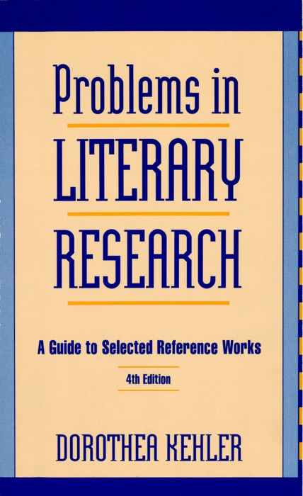 Problems in Literary Research