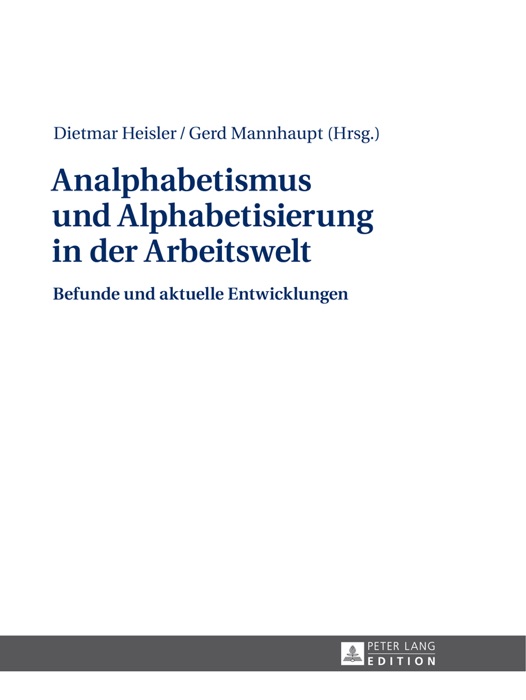 Analphabetismus und alphabetisierung in der arbeitswelt