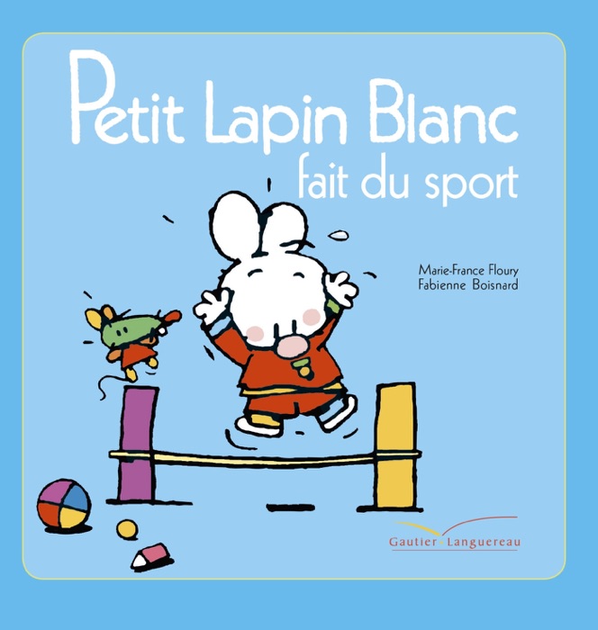 Petit lapin blanc fait du sport