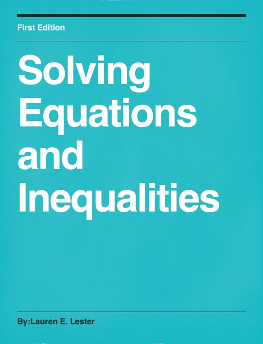 Solving Equations and Inequalities