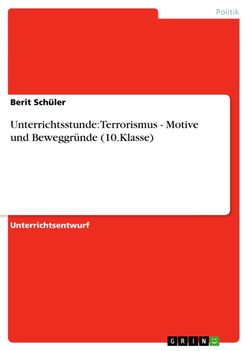 Unterrichtsstunde: Terrorismus