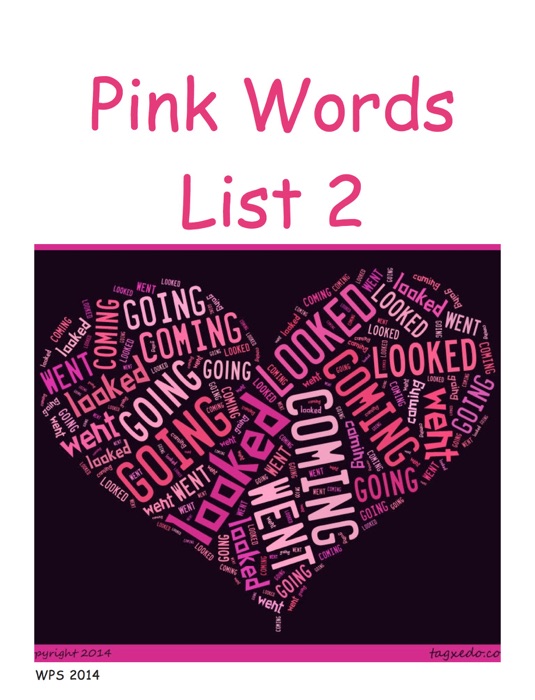 Pink Words List 2