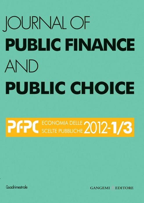 Journal of Public Finance and Public Choice n. 1-3/2012