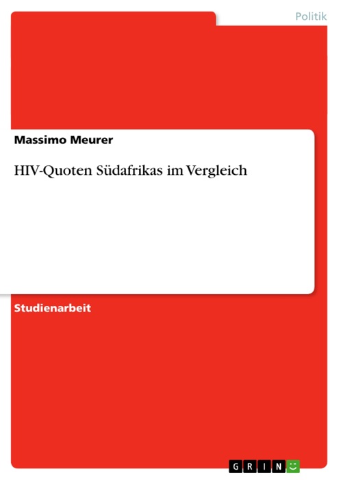 HIV-Quoten Südafrikas im Vergleich